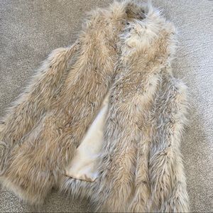 Rachel Zoe Faux Fur Vest Small